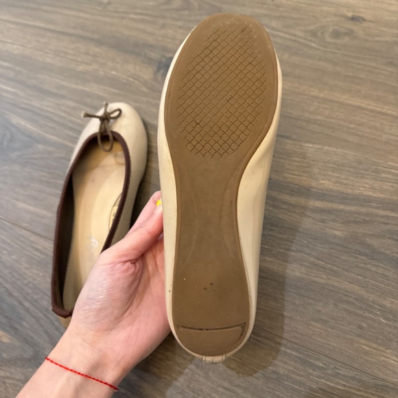 Japanese Leather Bow Ballerinas Woman Bow Knot Loafer Shoes Apricot Size US 6 - Picture 17 of 17